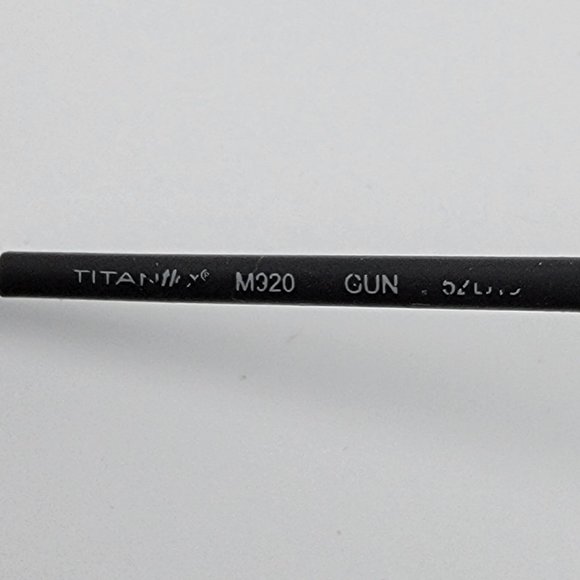 TitanFlex M920 Gunmetal Grey Titanium Rectangular Eyeglasses Frame 52-19-126 - Picture 8 of 12